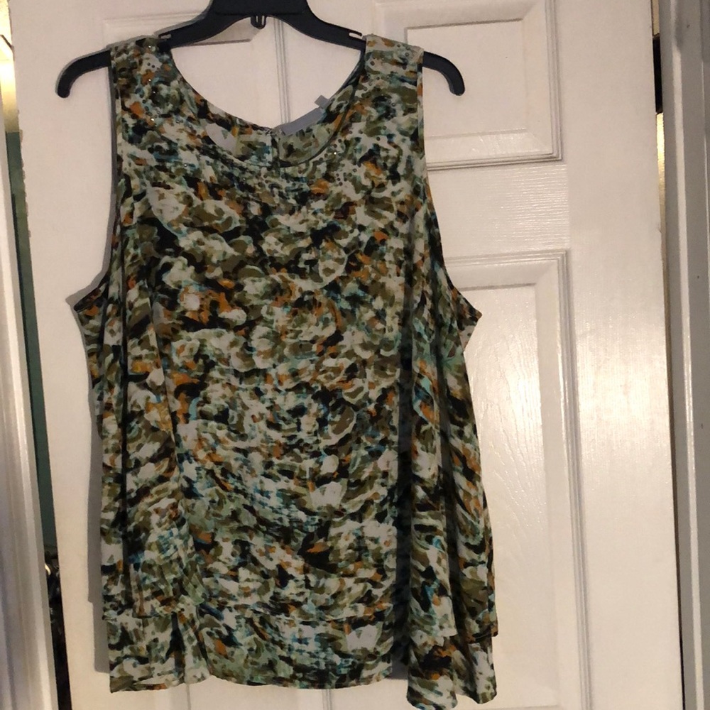 Women’s plus, Multi color Sleeveless Blouse